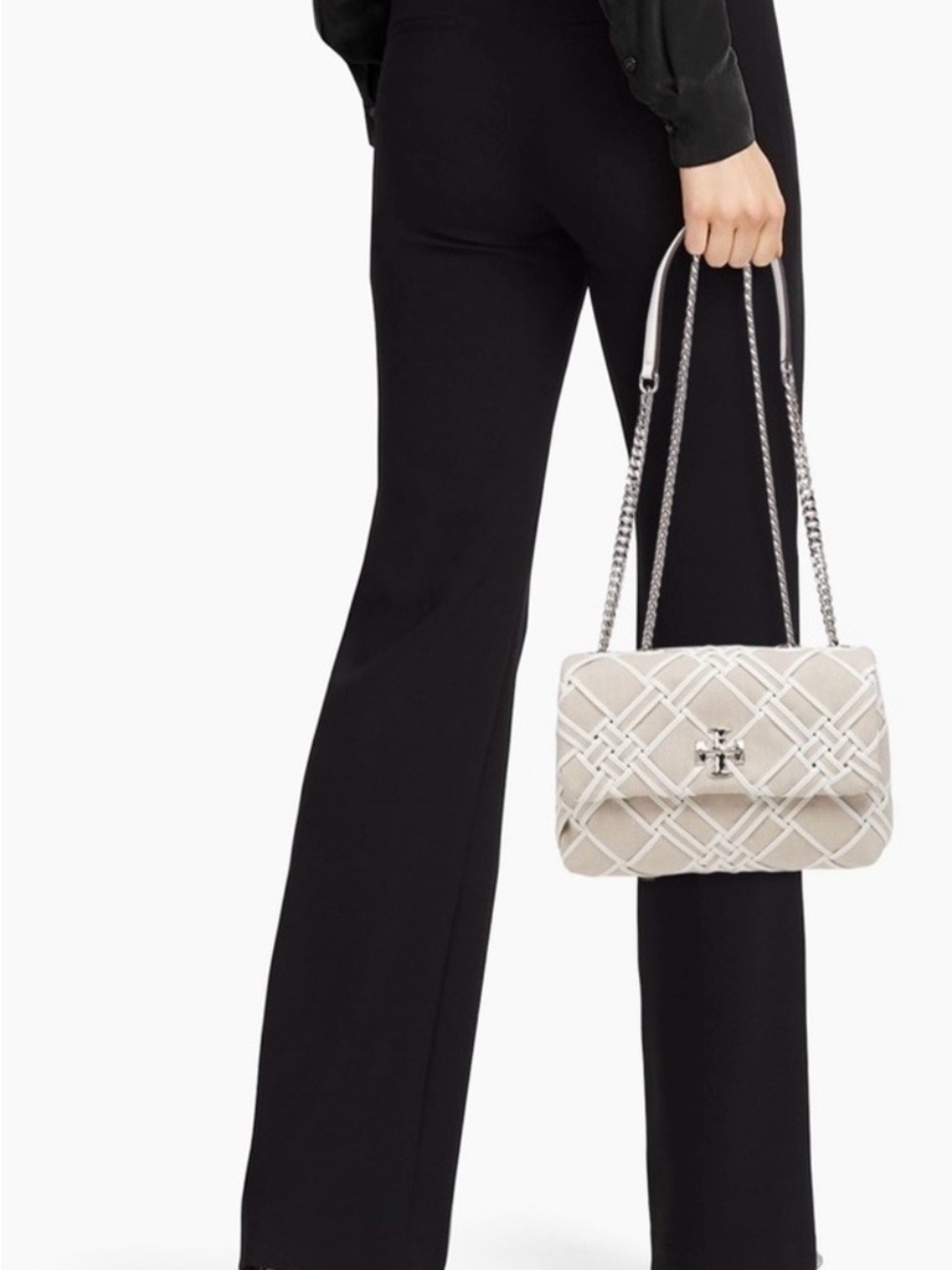 Tory Burch Kira Woven Canvas Convertible Shoulder Crossbody Bag. NWT $699 - Picture 8 of 12